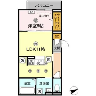 CAMPANELLA船越【1階】の間取り