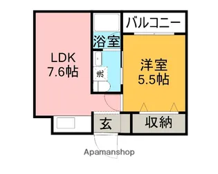 リーベ上東雲【4階】の間取り
