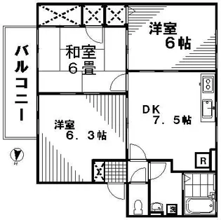 リアルエステート東原C棟【2階】の間取り