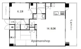 ウェスティン鉄炮町【12階】の間取り