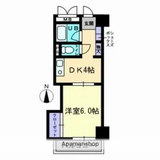 フェニックス八丁堀【6階】の間取り