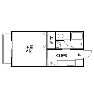 プリメーラいそあい【1階】の間取り