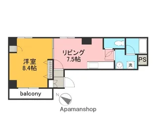 グラディール堺町【3階】の間取り