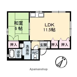 クレルバリュージュC棟【1階】の間取り