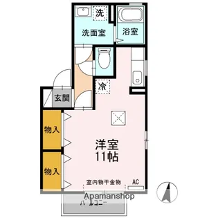 ニーナC棟【205号室】の間取り