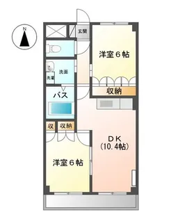 サン・ソレイユ西条 弐番館【3階】の間取り