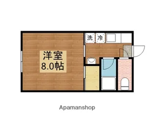 西条コーポ北館【207号室】の間取り