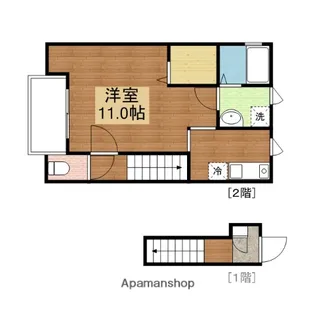 マウンテンヒル【202号室】の間取り