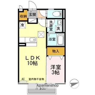 クレールレセンテA棟【1階】の間取り