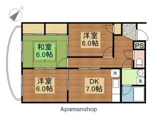 ハイコンスビルⅡ【302号室】の間取り