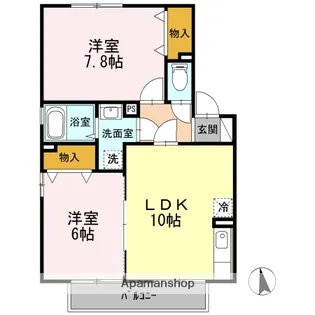ジュネスⅣ【2階】の間取り