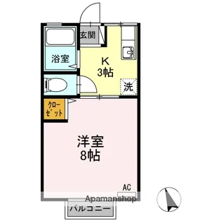 シティハイム三宅Ⅱ【2階】の間取り