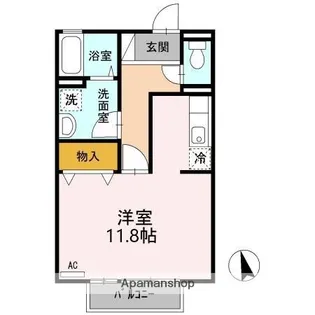 モンシャトー【206号室】の間取り