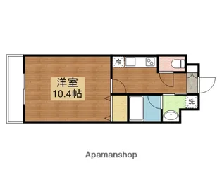パラダイス西条弐番館【410号室】の間取り