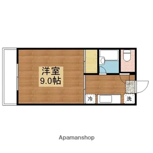 ウエストA【110号室】の間取り