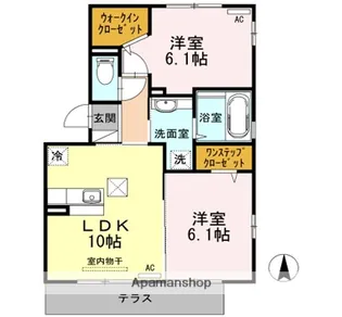 ソレイユA棟【1階】の間取り