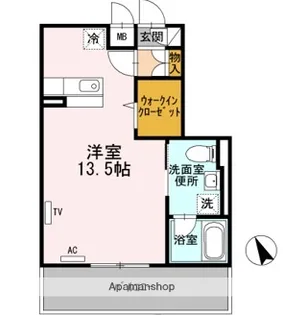 ヴェルテュー・デュ・シャトーA館【A202号室】の間取り