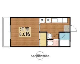 下見ハイツB棟【4号室】の間取り