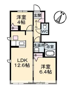 パッサーレ 参番館【1階】の間取り