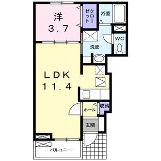 リトル・ノアC【1階】の間取り