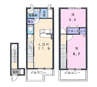 ユニメゾン・翔隆弐番館【2階】の間取り