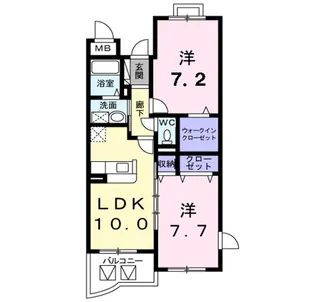 サンパレス土肥【1階】の間取り