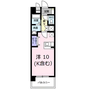 ペスカ フィオーレ【7階】の間取り