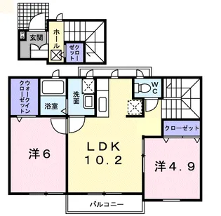 ジェルメS【2階】の間取り
