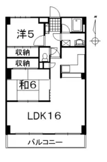 セントラルハイツ南側【302号室号室】の間取り