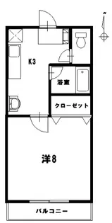 コーポラスふじ【203号室号室】の間取り