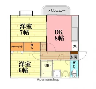 シェルFA【1階】の間取り