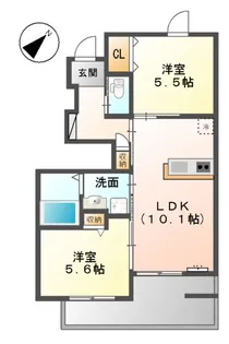 ハピネス【1階】の間取り
