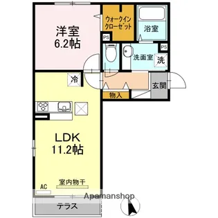 D−ROOM花梨 A棟【1階】の間取り