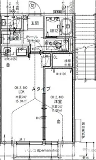 ロッキータウン1番館【102号室】の間取り