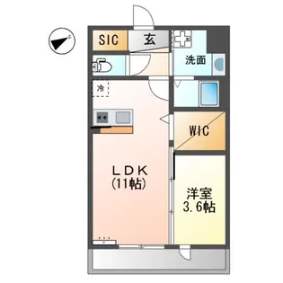 ヴィラ ・フィオーレ【1階】の間取り