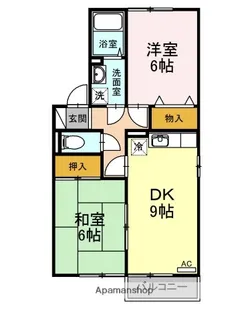 セジュールMEきりた【1階】の間取り