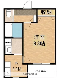 ピーエス西条【1階】の間取り