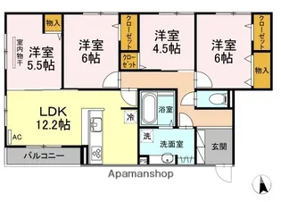 ピアチェーレアミカ【2階】の間取り