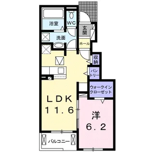 シャトードゥポポラ【1階】の間取り