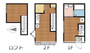 S.A.BOX西条駅前B棟【6号室】の間取り