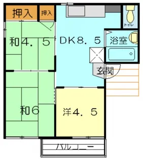 ファミール南【201号室号室】の間取り