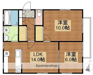 SN2【2号室】の間取り