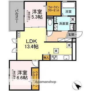 グランフィールド・イオ【1階】の間取り