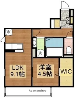 コスモポリストリシア【207号室】の間取り