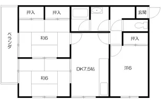 ファミール政本【101号室号室】の間取り