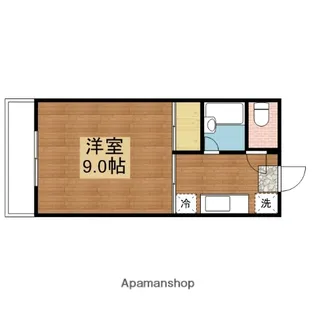 ウエスト F【305号室】の間取り