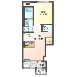 イーストヒルズI【1階】の間取り