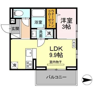 グレイスガーデンB【3階】の間取り