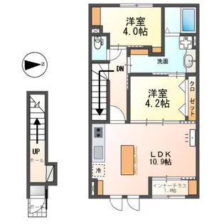 スイートモダン広島大学西(仮【2階】の間取り