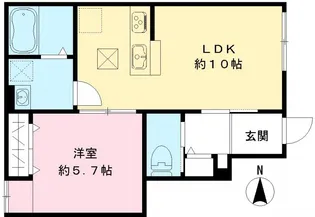 GLORIOSA【103号室号室】の間取り